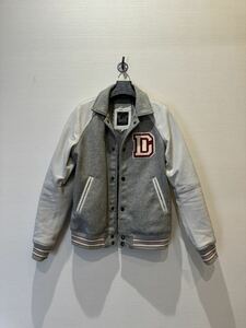 正規店 新品購入 １オーナー スタジャン レザー ジャケット ウール ディーゼル DIESEL 本革 袖レザー D刺繍 MA-1 ロゴ メンズ 美品！