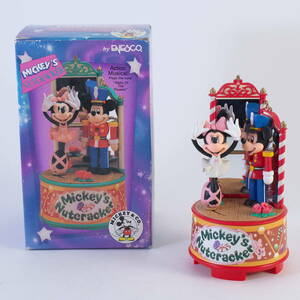 ディズニー ENESCO MICKY'S NUTCRACKER アクションミュージカル オルゴール ナッツクラッカーくるみ割り人形 箱あり 未使用 自宅保管品