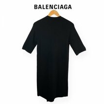 ★高級素材/美品★ BALENCIAGA バレンシアガ ウール カシミヤ ロングニットワンピース 変形デザイン アシンメトリーフロントスリット_画像5