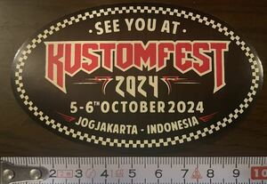 KUSTOMFEST 2024 5-6 OCTOBER JOGJAKARTA-INDONESIA ステッカー　新品　ホットロッドカスタムショー　2023
