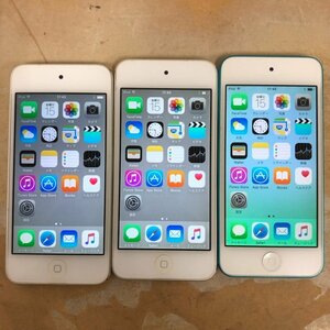 iPod touch 第5世代 A1421 3台まとめ売り /MGG52J 16GB シルバー/MD720J 32GB シルバー/MD717J 32GB ブルー/ 231020SK160428