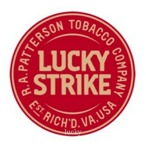 ヴィンテージ レトロ 転写 ステッカー 車 カッティングステッカー シール シート デカール LUCKY STRIKE 煙草 タバコ バイク 装飾 赤 金