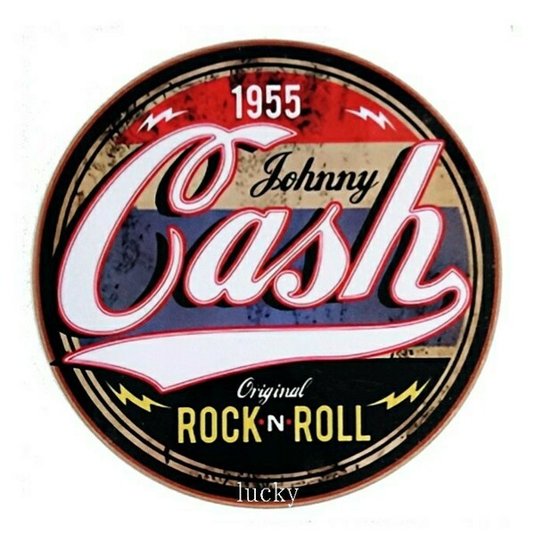 ヴィンテージ レトロ 転写 ステッカー 車 カッティングステッカー シール シート デカール Johnny Cash ジョニー キャッシュ 装飾 luk313