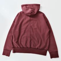 20AW 試着のみ LOST CONTROL PULL OVER DS PARKA ロストコントロール ヘンリーネックスウェットパーカー 3 フェードバーガンディ 裏起毛_画像3