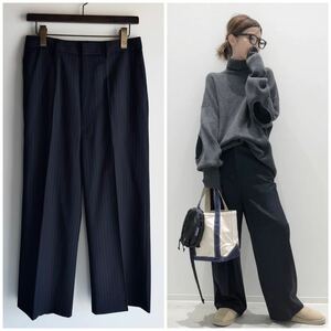 タグ付き L'Appartement Deuxieme Classe Lisiere Deep Rise Pants アパルトモンドゥーズィエムクラス 36 コン ワイドパンツ スラックス