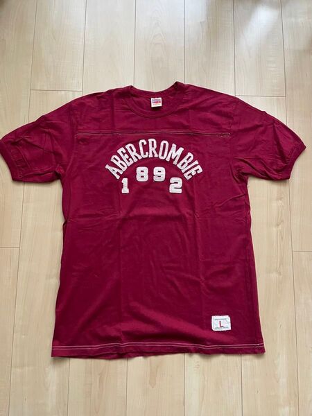 アバクロ プリントTシャツ レッド 赤 Abercrombie & Fitch
