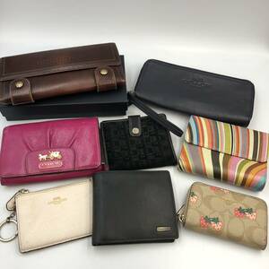 12/1 NB-I1499★財布8点★コーチ/COACH/バーバリー/Burberry/ピエールカルダン/箱付き/ブランド財布/財布/コインケース/DB0 DC0