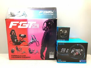 ○ ジャンク扱い品 logiccol G29 ハンコン / DRIVING FORCE SHIFTER / Next Level Racing F-GT Lite シート セット 同梱不可 1円スタート