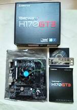 【CPUセット】 BIOSTAR H170GT3 LGA1151 MicroATX マザーボード HDMI×2 DVI-D 3画面出力対応　Celeron G3900T 35W CPUクーラー付き_画像1