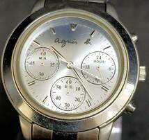 腕時計 Agnis B V654-6100 クロノグラフ クォーツ ストップウォッチ不良 アニエスベー_画像2