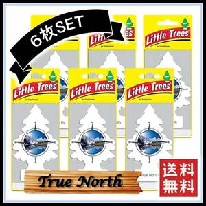 Little Trees True North リトルツリー トゥルーノース 6枚セット 　　エアフレッシュナー 芳香剤 USDM 消臭剤 JDM エアフレ D580