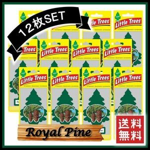 Little Trees Royal Pine リトルツリー ロイヤルパイン 12枚セット　　　　　エアフレッシュナー 芳香剤 USDM 消臭剤 JDM エアフレ D531