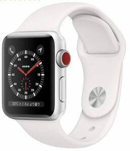 新品未開封　Apple Watch Series 3(GPS + Cellularモデル)- 38mmシルバーアルミニウムケースとホワイトスポーツバンド