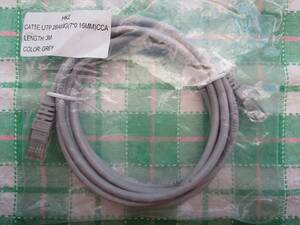 [ unused ][ long-term keeping goods ]LAN cable -CAT5e( gray )/ 3m