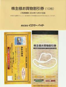 イエローハット株主様お買い物割引券(300円10枚3,000円分)有効期限2024年12月31日まで ウォッシャー液引換券1枚有効期限2024年7月31日まで