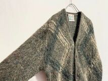 1970's vintage moss green mohair cardigan モヘアカーディガン モヘア カーディガン ニット ビンテージ _画像4