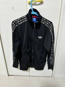 上下　アディダス ジャージ adidas 黒　カモフラ　柄