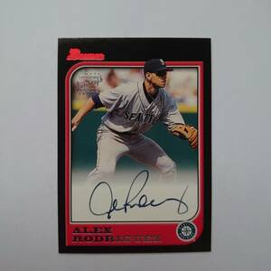 【直書きサイン】☆希少☆2005 TOPPS Bowman ALEX RODRIGUEZ AUTOGRAPHアレックスロドリゲス 直筆サインカードヤンキース マリナーズ MLB