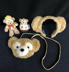 【美品】ダッフィー Duffy カチューシャ キーホルダー パスケース コインケース ポシェット セット まとめて ディズニー N02