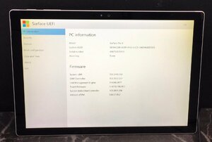 1円～ ■ジャンク Microsoft SURFACE PRO 4 / Core i5 6300U 2.40GHz / メモリ 4GB / SSD 128GB / 12.3型 / OS無し / BIOS起動可