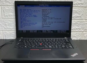 1円～ ■ジャンク LENOVO ThinkPad T480 / 第8世代 / Core i7 8550U 1.80GHz / メモリ 16GB / NVMe SSD 512GB / 14型 / OS無 / BIOS起動可