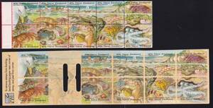 38 ニュージーランド【未使用】＜「1996 海洋生物」　切手帳（10種連刷・ペーン）、セルフ糊切手帳 ＞