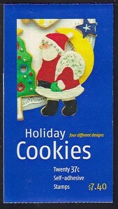 40 米国・クリスマス【未使用】＜ 2005 SC#3960c,d クリスマス・クッキー 切手帳（シール式）未開封 ＞