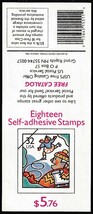 20 米国・クリスマス【未使用】＜ 1996 SC#3117a アイススケート 切手帳ペーン（シール式）＞_画像2