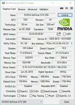 中古グラフィックカード 動作確認済 WinXP～Win10 LINUX ★ ECS NVIDIA GeForce GTS 250 GDDR3 1GB 256bit DVI×2 #1828-K_画像5