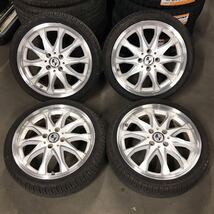 バリ溝 千葉 MONZA WARWIC EXSTAR アルミホイール＆タイヤ 4本セット 165/45R16 4H 100 5J +45 ワゴンR エブリィ WORK シュバート風_画像1