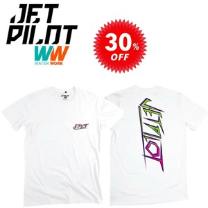 ジェットパイロット JETPILOT セール 30%オフ Tシャツ 送料無料 サイドスワイプ メンズ Tシャツ S21610 ホワイト/グリーン M