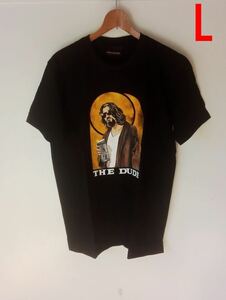 ビッグ・リボウスキ THE DUDE 牛乳 映画Tシャツ(Ｌ黒)C05