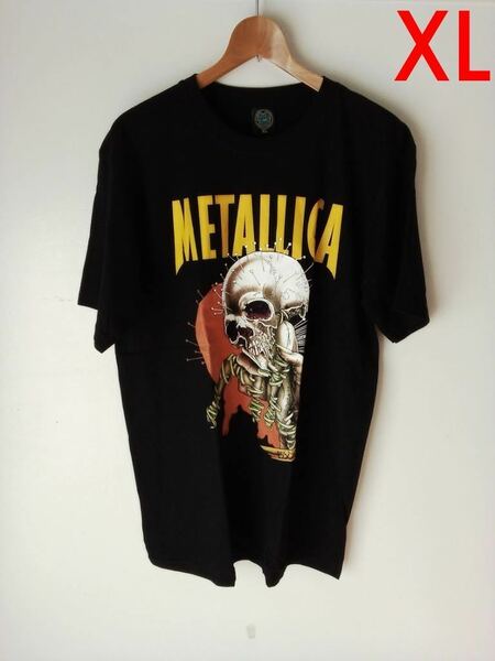 メタリカ METALLICA 頭蓋骨 スカル バンドTシャツ(XL)ナ55