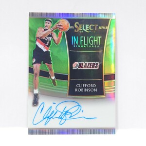 Panini 2018-19 SELECT Clifford Robinson In Flight Signatures NEON GREEN 1/99 直書き サイン AUTO