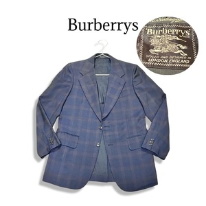 Burberrys Burberry check pattern single jacket blaser navy size 179 men's 