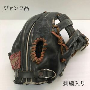 G-8500【ジャンク】久保田スラッガー 硬式 外野手用 グローブ グラブ 野球 中古品 刺繍入り 破れ 補修有り