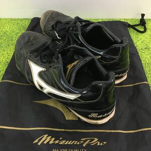 H-3619 (再出品) 埼玉西武ライオンズ 長谷川信哉選手 ミズノ mizuno スパイク 野球 中古 かかとつま先傷み有り