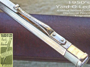 ◆稀少◆1950年代製 Yard-O-Led 6角ゴールドペンシル イギリス◆ 1950's Yard-O-Led 6 sided Rolled Gold Pencil UK◆