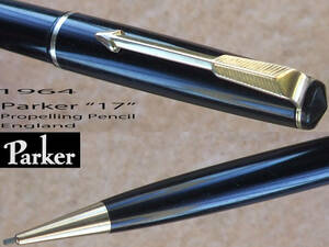 ◆レア◆ 1964年製 パーカー “17” ペンシル ブラック イギリス◆1964 PARKER “17” Pencil England◆