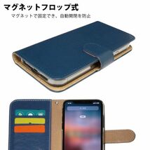 docomo らくらくスマートフォン F-01L/F-42A ケース 手帳型 (無地) FUJITSU F-01L-PD-NV_画像6