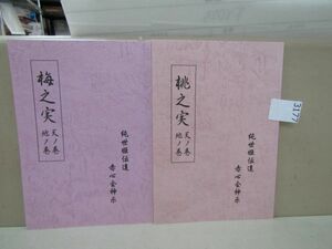 3177　2冊◎梅之実 天の巻 地の巻・ 桃之実 天の巻 地の巻 純世姫伝達 赤心会神示