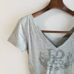 Ralph Lauren Ralph Lauren tops футболка V шея короткий рукав Logo женский размер L серый Oc94