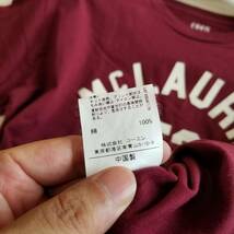 coen コーエン トップス Tシャツ ラウンドネック ロゴ 半袖 メンズ サイズM えんじ Au205_画像7