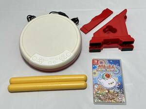 ★[中古] NS ニンテンドースイッチ 太鼓の達人 ドンダフルフェスティバル HORI 太鼓とバチ セット [動作確認済] Nintendo Switch★