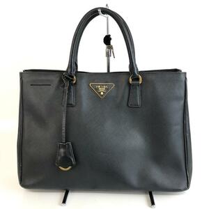 PRADA プラダ レザー ハンドバッグ ブラック 三角ロゴ ブランド バッグ 鞄 かばん レディース