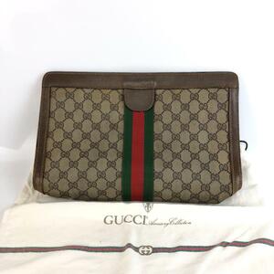 GUCCI グッチ GGスプリーム シェリーライン クラッチバッグ ブラウン 鞄 バッグ レディース メンズ ブランド おしゃれ 送料無料