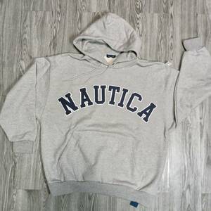 NAUTICA★ノーチカ　裏毛パーカー　ヘビーウェイト　グレー　未使用★表示L　ＸＬ程度 