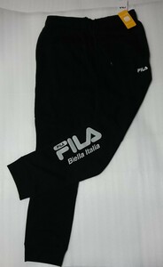 FILA スウェットパンツ 黒 Lサイズ 新品タグ付き 裏起毛 サイドポケット付き