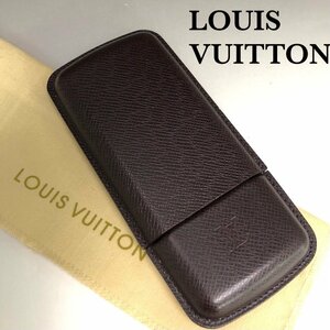 超美品 LOUIS VUITTON ルイヴィトン タイガ エテュイ3ロブスト シガーケース シガレットケース レア M30726 葉巻 タバコケース 最落無