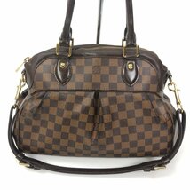 LOUIS VUITTON ルイヴィトン ダミエ トレヴィ PM N51997 2WAY ショルダー ハンドバッグ ボストン ダミエキャンバス エベヌ 正規品 最落無_画像3